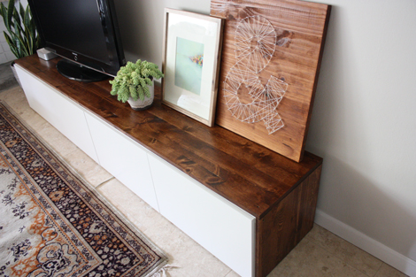 Stained-DIY-media-cabinet