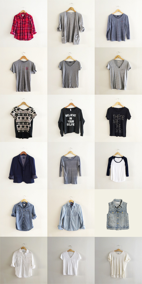 autumn capsule wardrobe tops