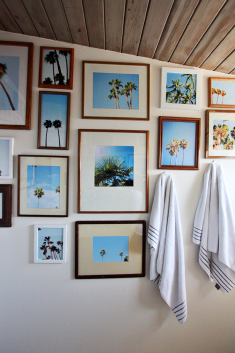 palm tree collage wall