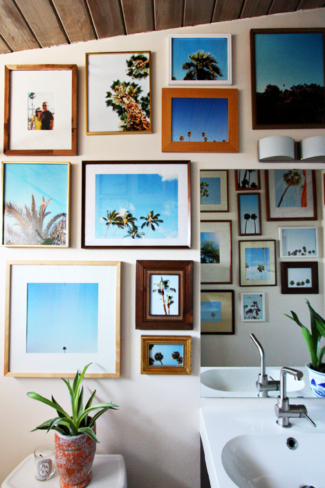 palm tree gallery wall