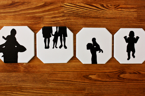 modern silhouette coasters