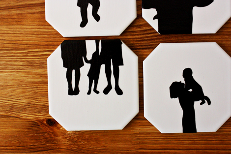 modern silhouette coasters