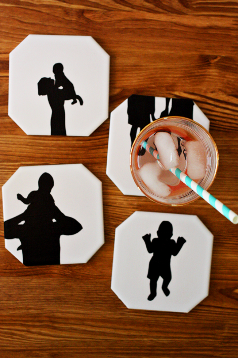 modern silhouette coasters