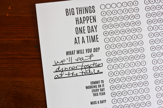 2015 goal tracking daily calendar