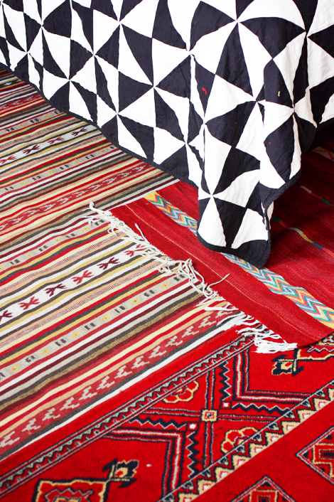 layered area rugs