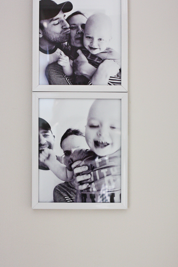 huge photobooth style family photos.