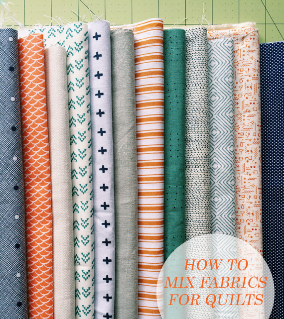 mixing patterned fabrics for quilts QUILTmix