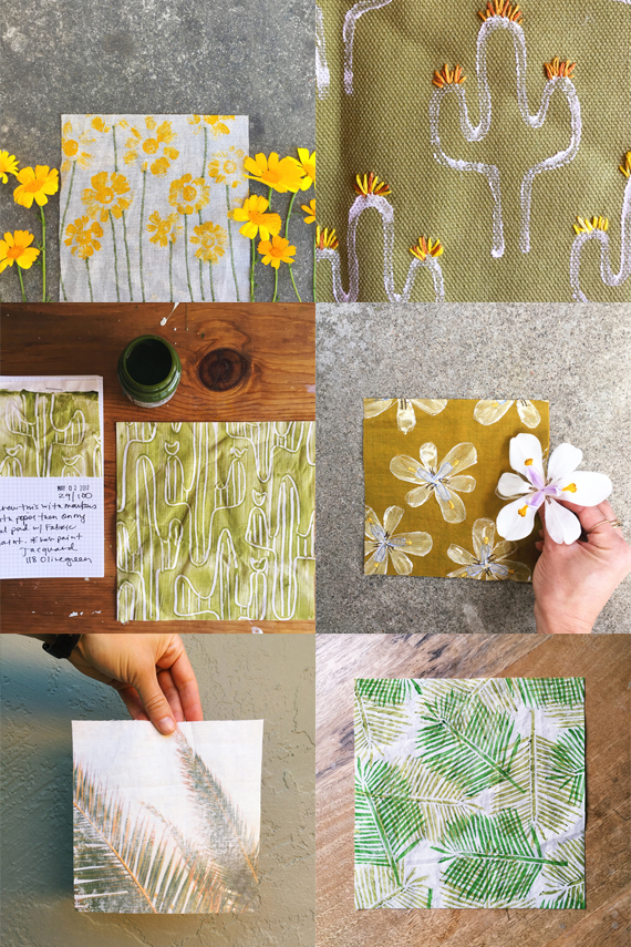 100 plants on fabric #the100dayproject