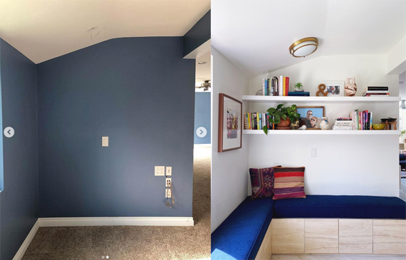 Reading nook transformation Reading nook transformation